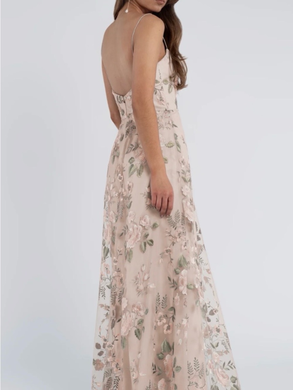Jenny Yoo Drew Enchanted Floral Embroidery in Soft Blush - Picture 2 of 3